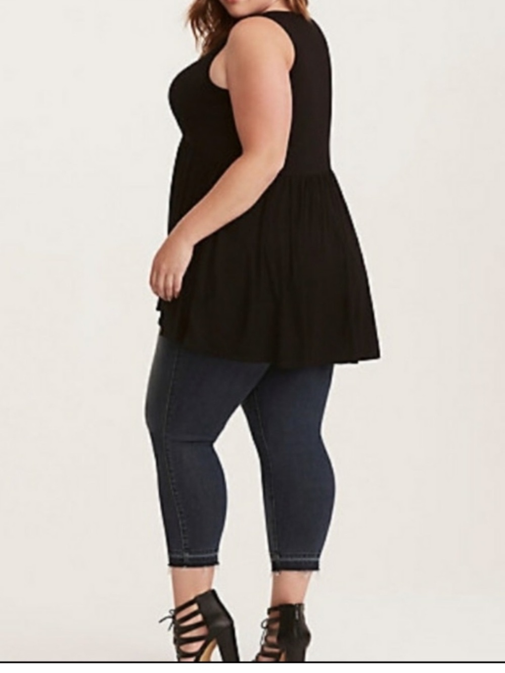 Torrid Babydoll Tank V-neck Criss Cross Sz 2X
Black - Picture 3 of 9